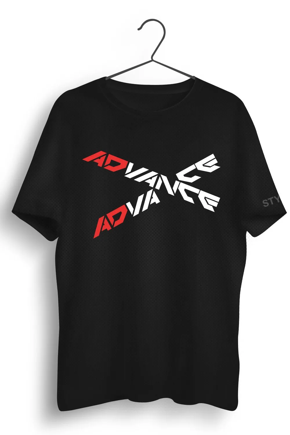 Advance Printed Black Dry Fit Tee