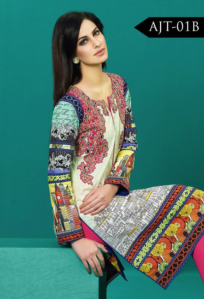 Asim Jofa Lawn Tunics Collection - AJT-1B