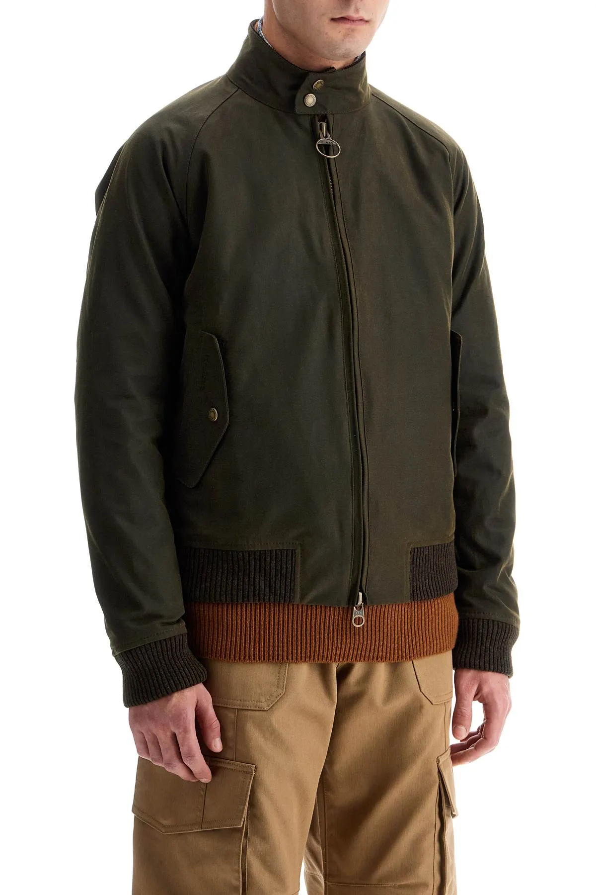 Barbour X Baracuta Cino\N\Nwaxed Cotton Bomber Door