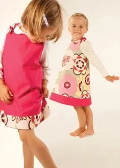 Binksy and Bobo Reversible Tie Dress - Kleo w/Pomegrante