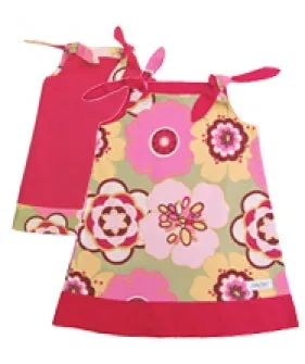 Binksy and Bobo Reversible Tie Dress - Kleo w/Pomegrante