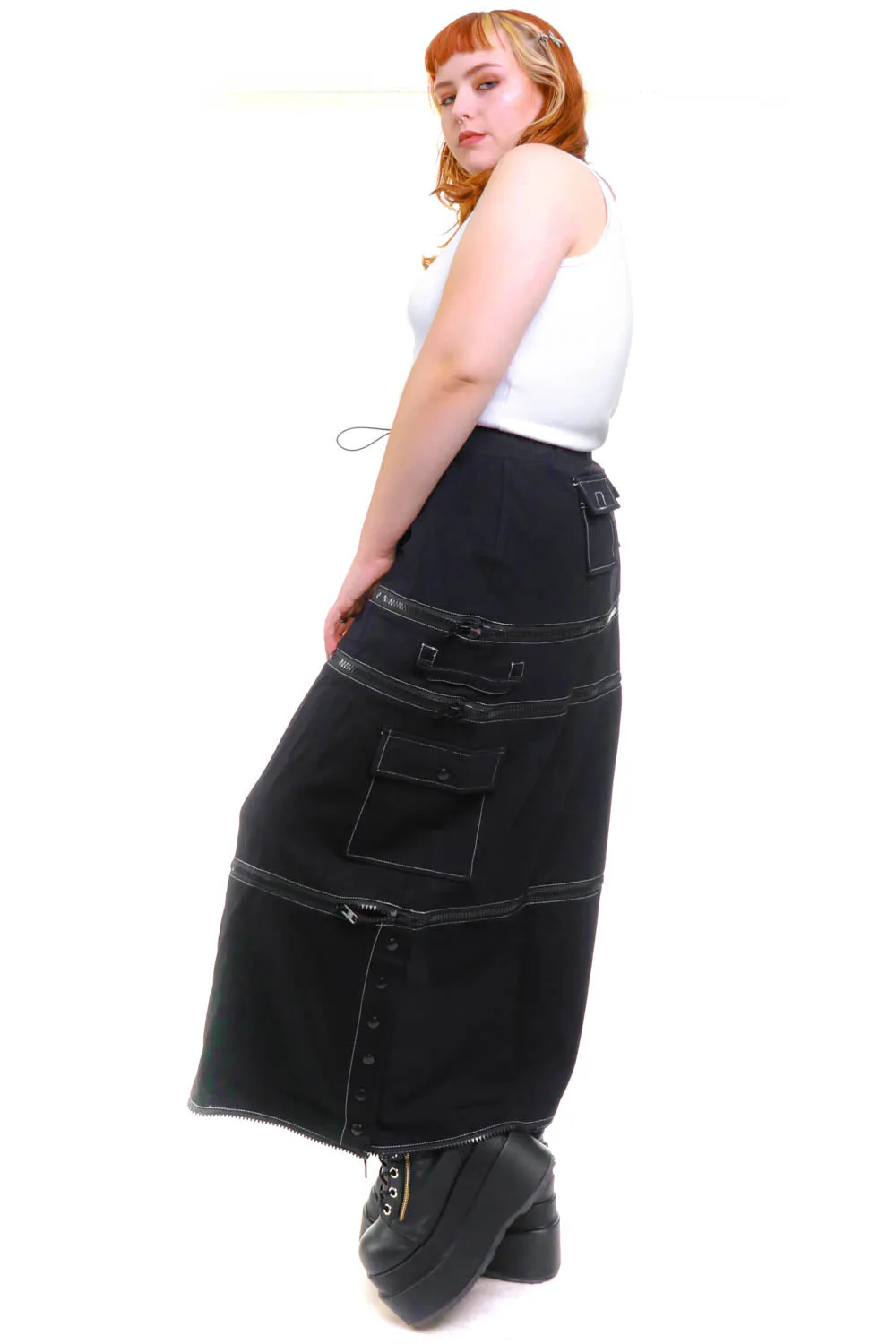 Black Carmen 5-in-1 Convertible Cargo Skirt