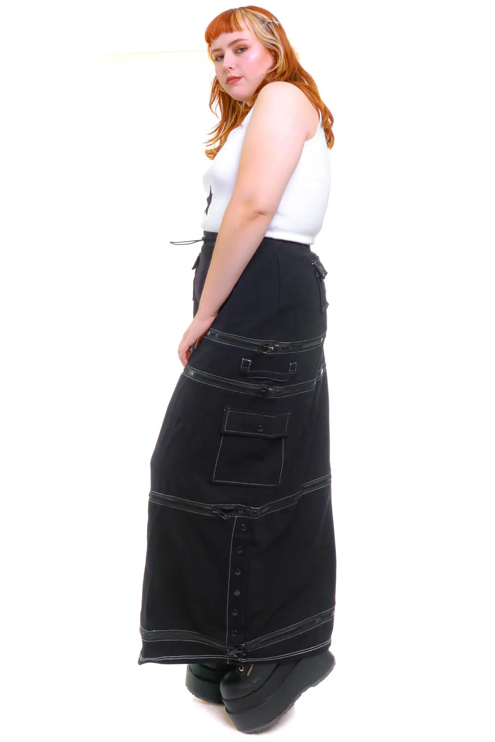 Black Carmen 5-in-1 Convertible Cargo Skirt