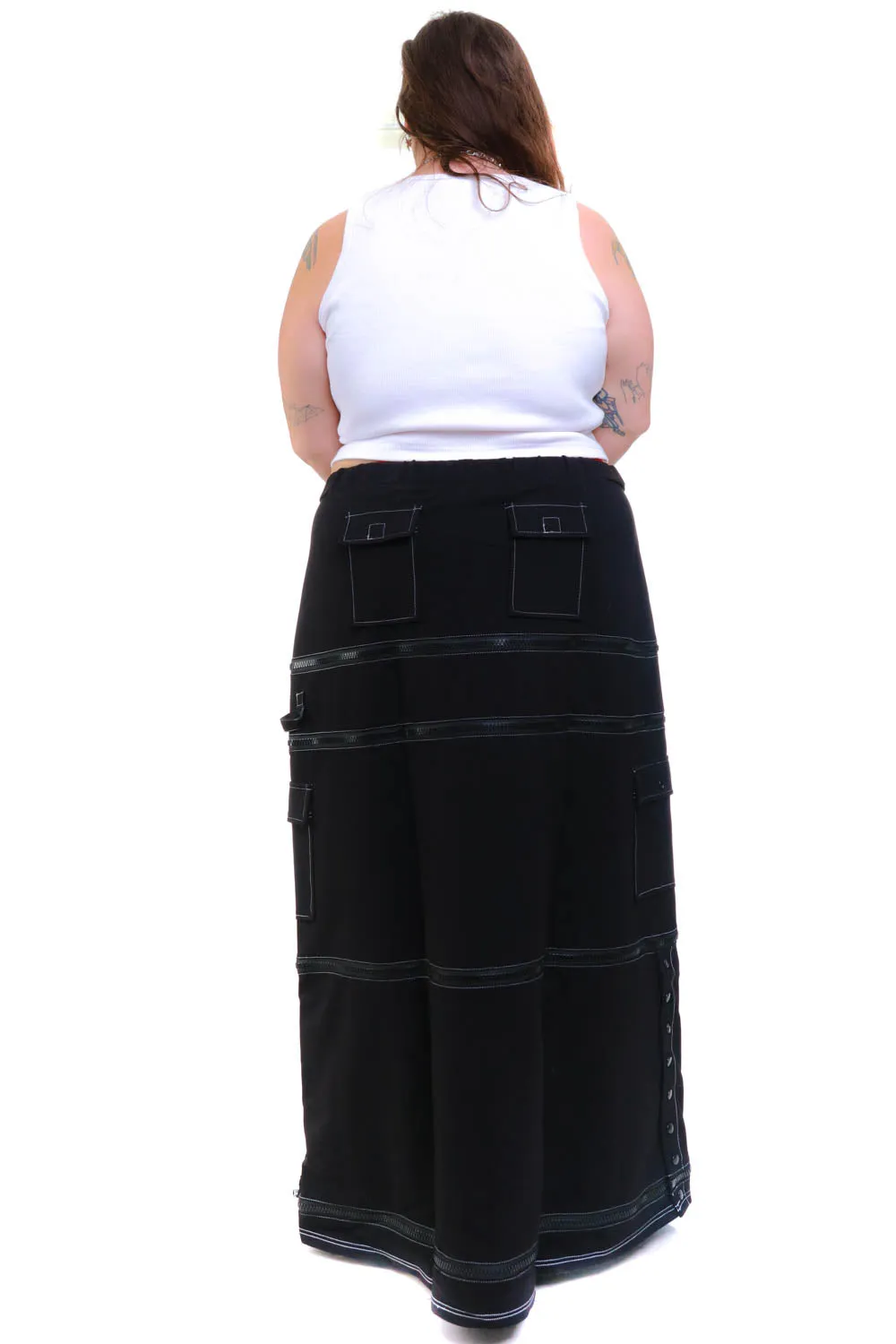 Black Carmen 5-in-1 Convertible Cargo Skirt