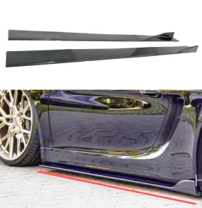 Carbon Fiber Print Side Skirts Extension Fits BMW 2000-2025 All Year Model