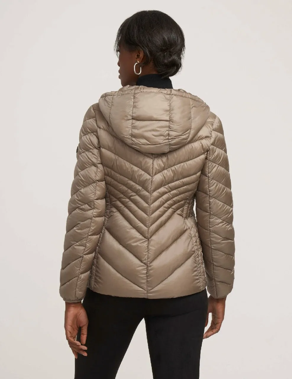 Chevron Packable Puffer Jacket