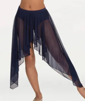 Convertible Long Back-To-Side Chiffon Skirt - WOMENS