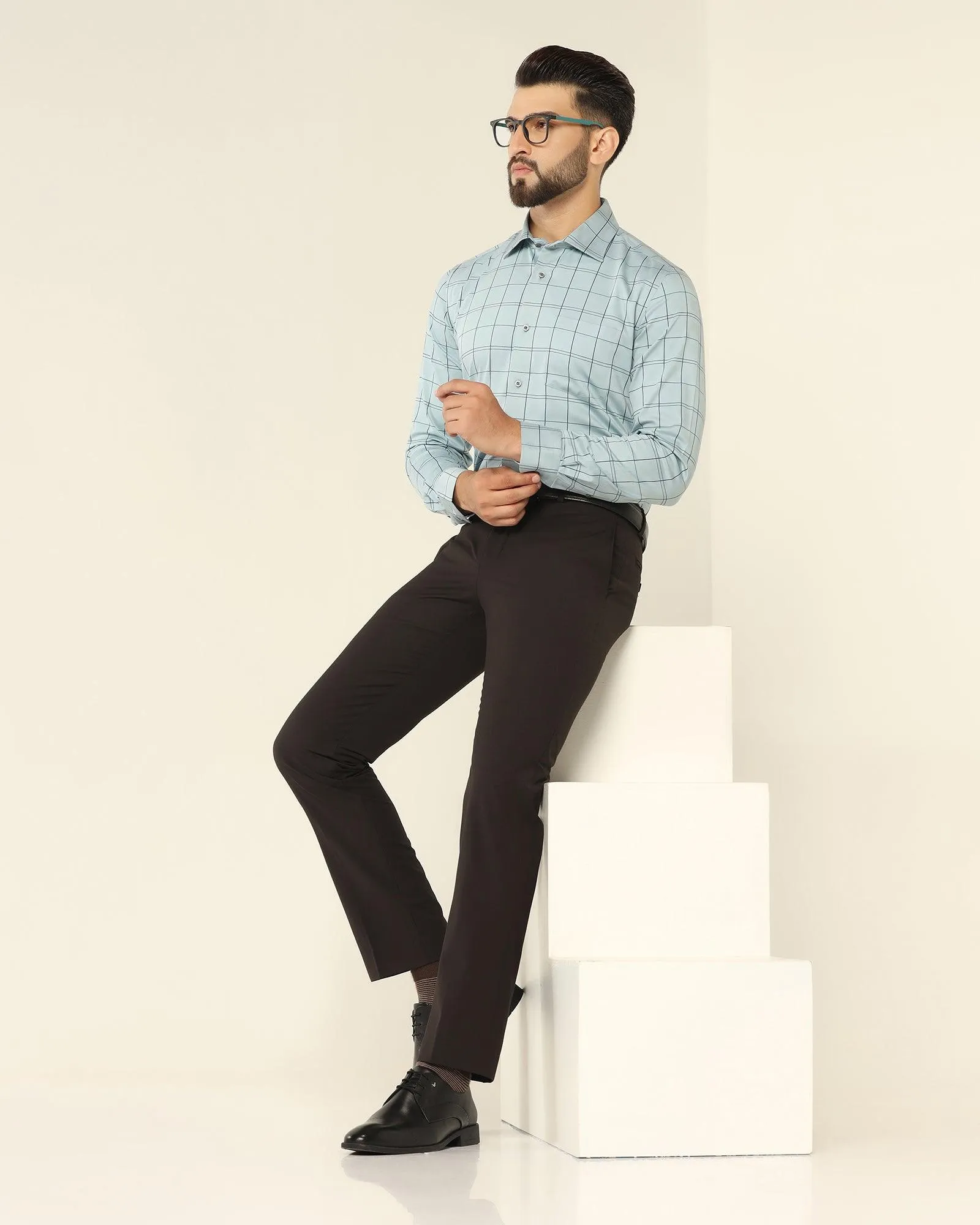 Formal Grey Check Shirt - Raul