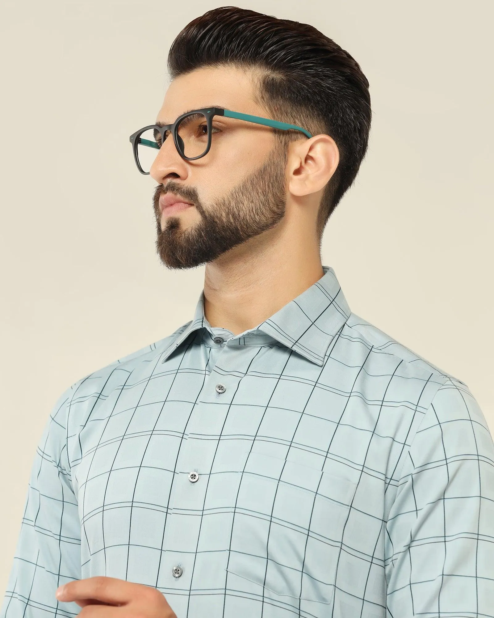 Formal Grey Check Shirt - Raul