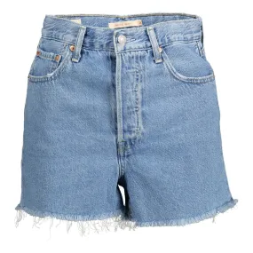 Levi's Light Blue Cotton Women Shorts