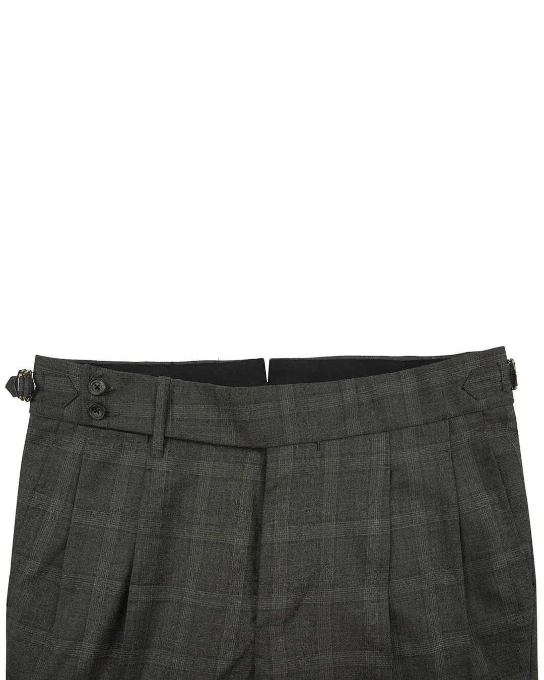 Loro Piana: Dark Grey Tartan Checks