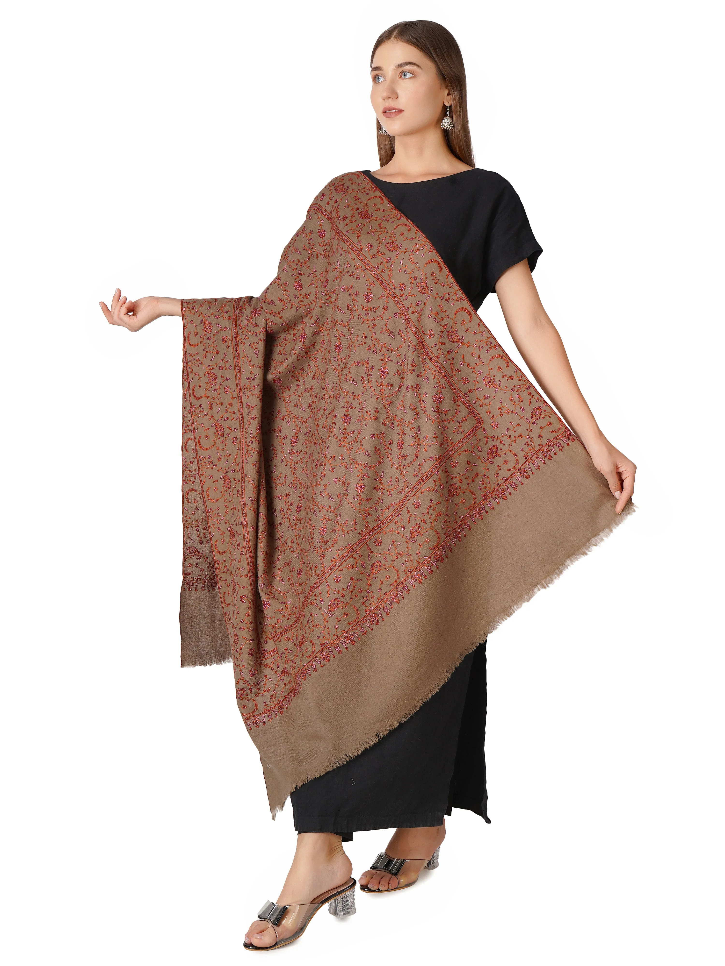 Luxurious Pashmina Shawl – Timeless Classic - Natural Toosh