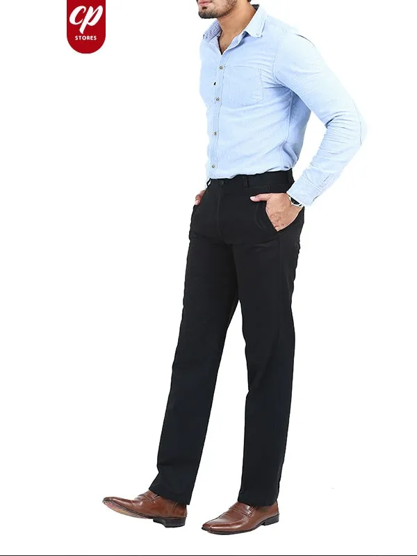 MWF07 Men's Wrinkle-Free 100% Cotton Trouser Black