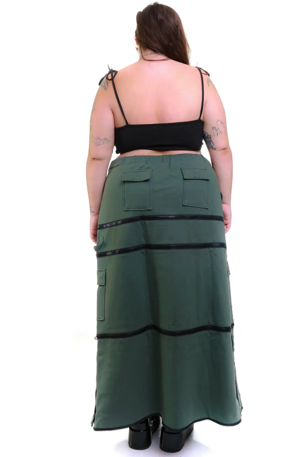 Olive Carmen 5-in-1 Convertible Cargo Skirt