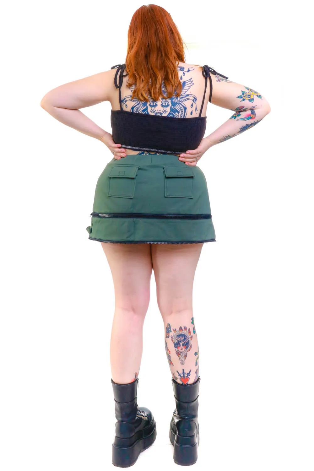 Olive Carmen 5-in-1 Convertible Cargo Skirt