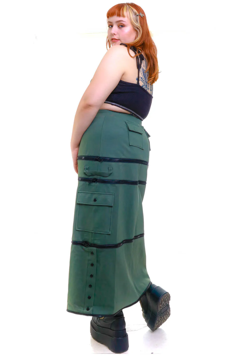 Olive Carmen 5-in-1 Convertible Cargo Skirt