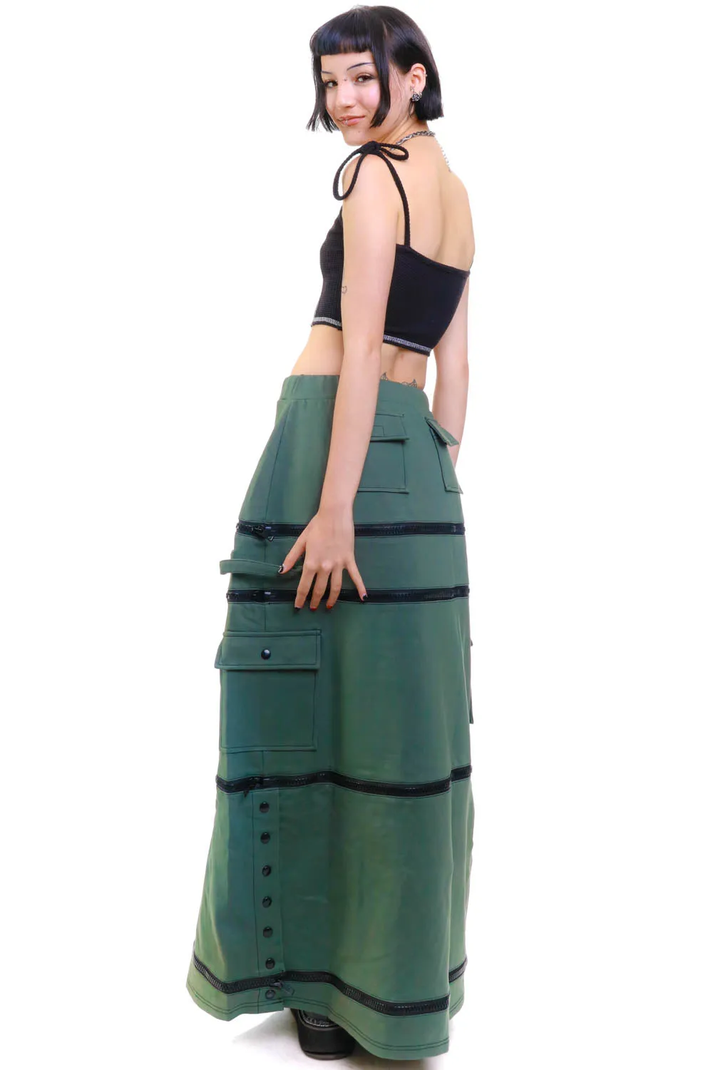 Olive Carmen 5-in-1 Convertible Cargo Skirt