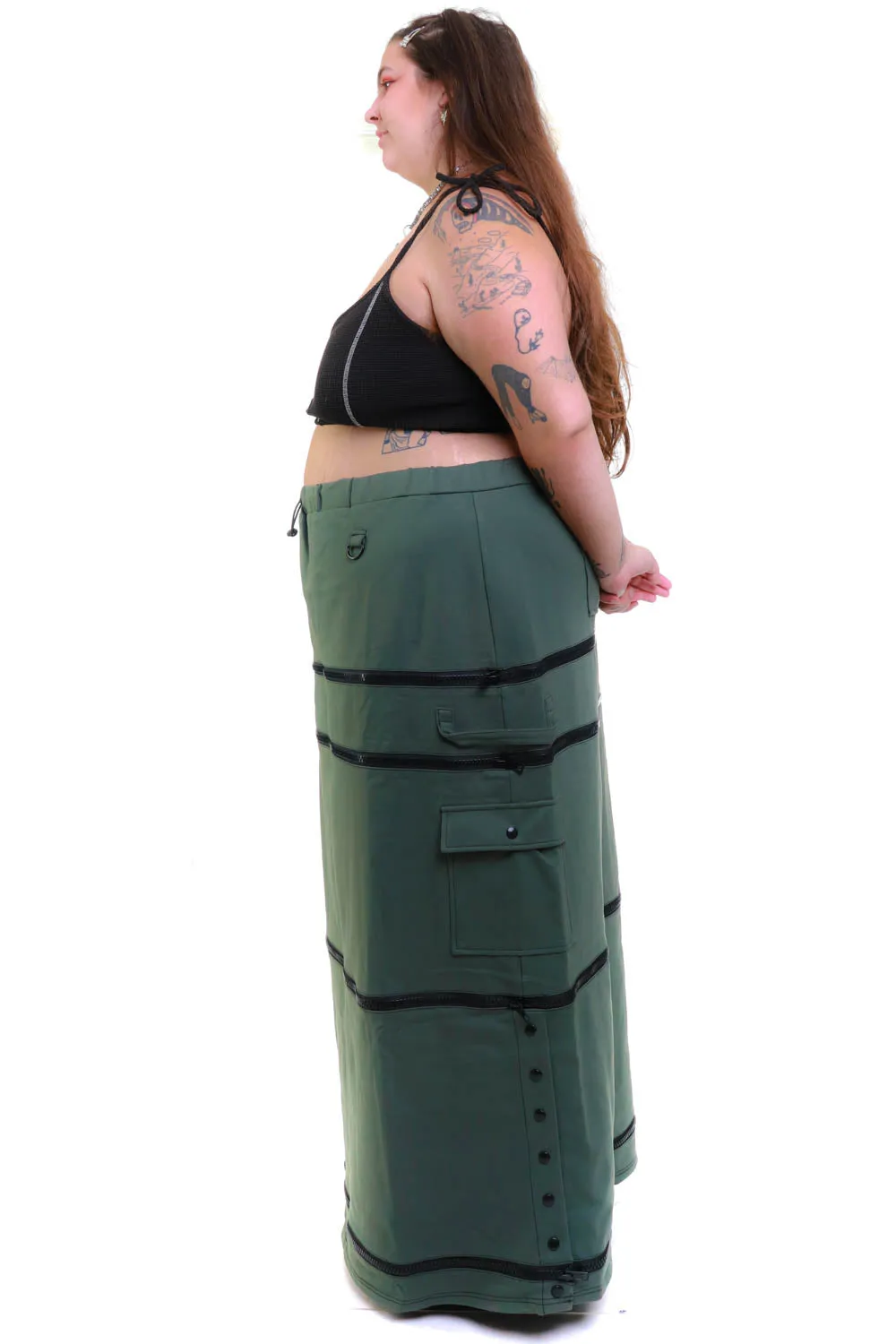 Olive Carmen 5-in-1 Convertible Cargo Skirt