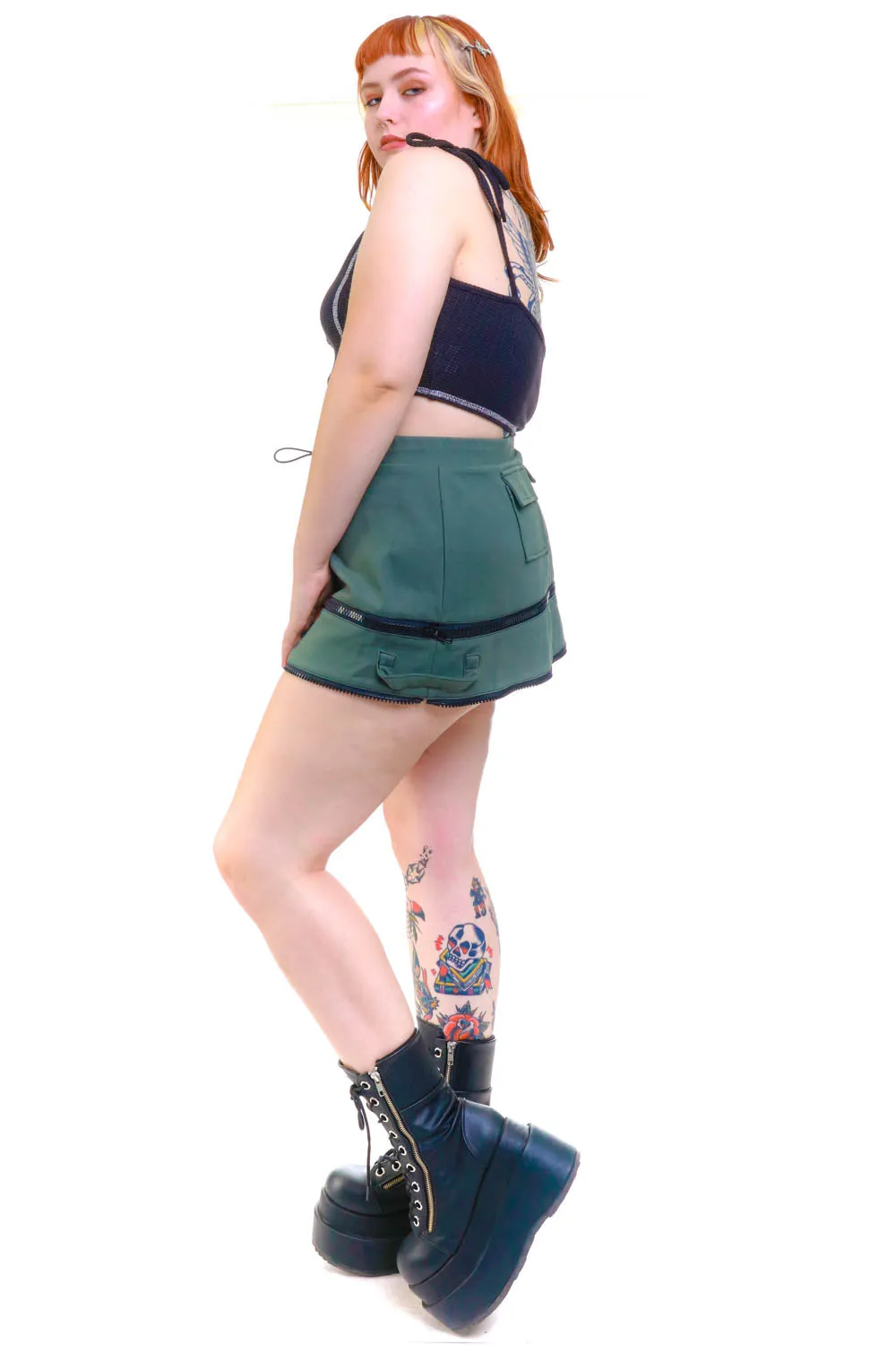 Olive Carmen 5-in-1 Convertible Cargo Skirt