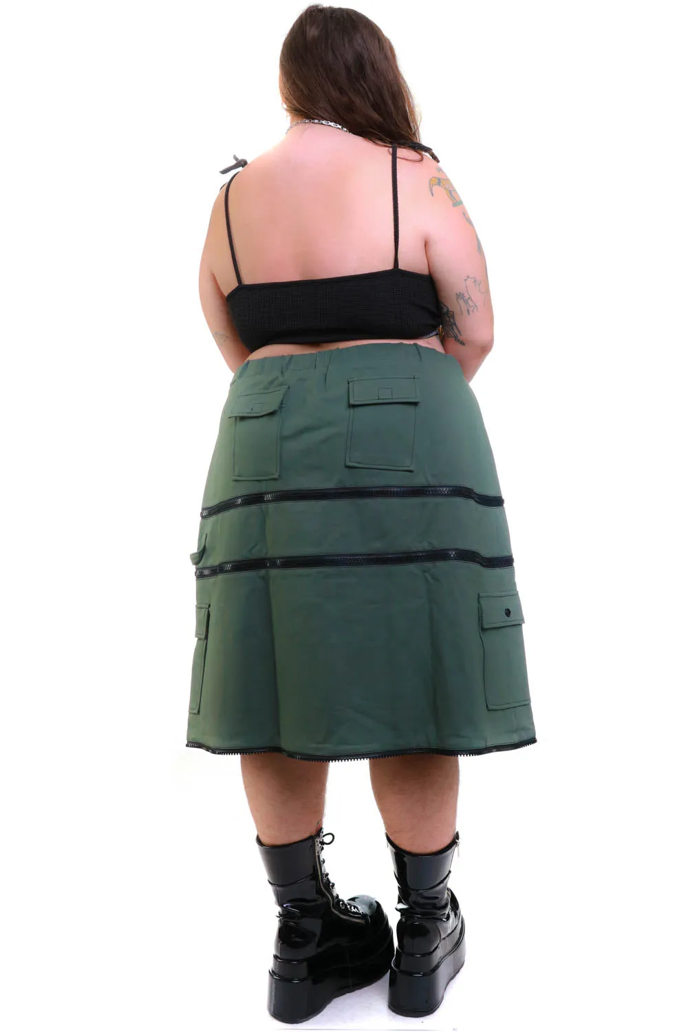 Olive Carmen 5-in-1 Convertible Cargo Skirt