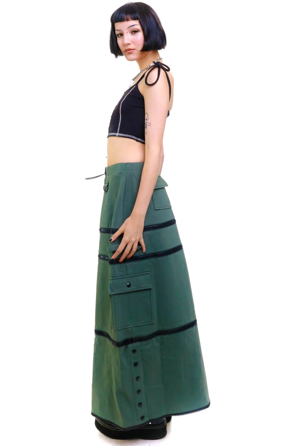 Olive Carmen 5-in-1 Convertible Cargo Skirt