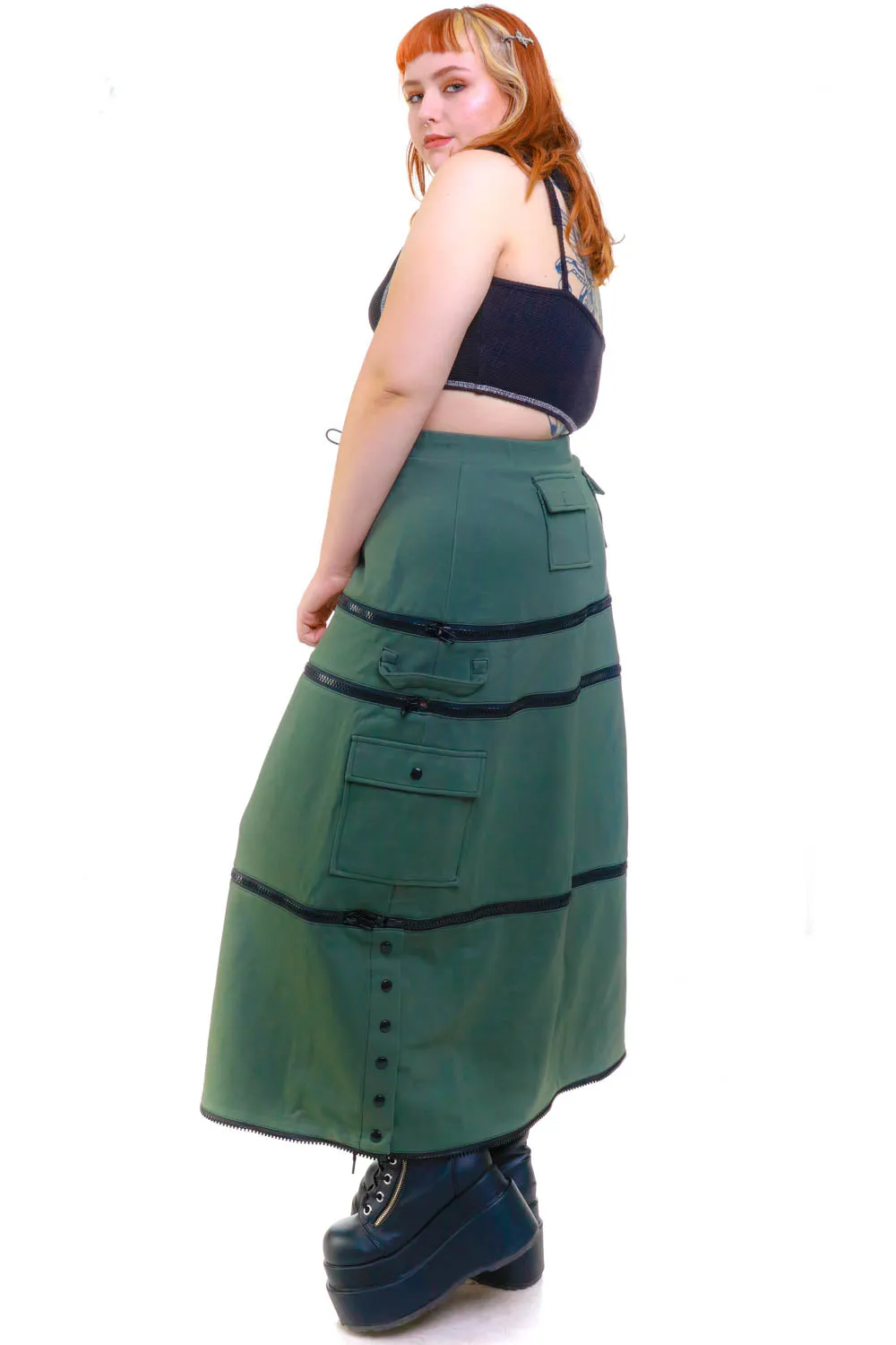 Olive Carmen 5-in-1 Convertible Cargo Skirt