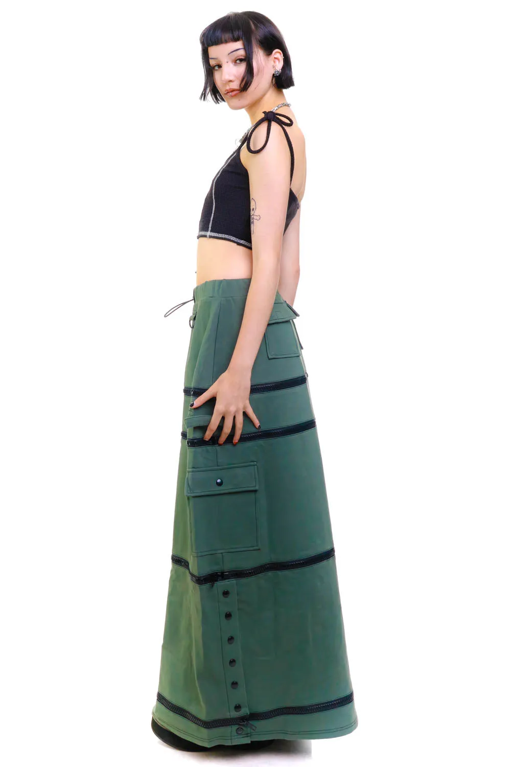 Olive Carmen 5-in-1 Convertible Cargo Skirt