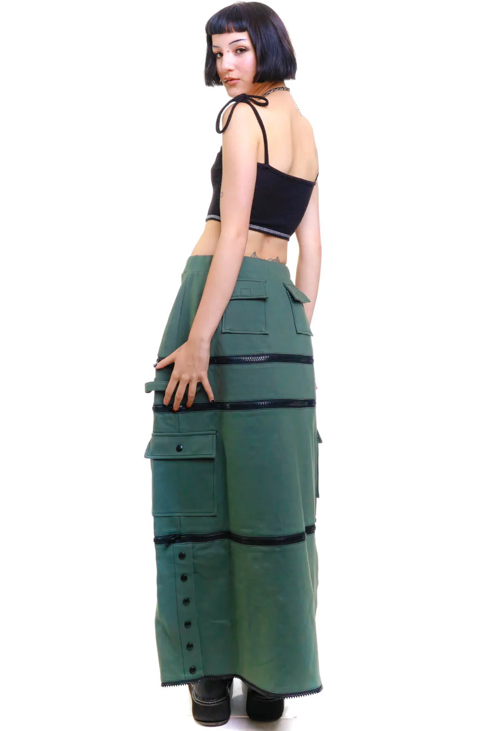 Olive Carmen 5-in-1 Convertible Cargo Skirt