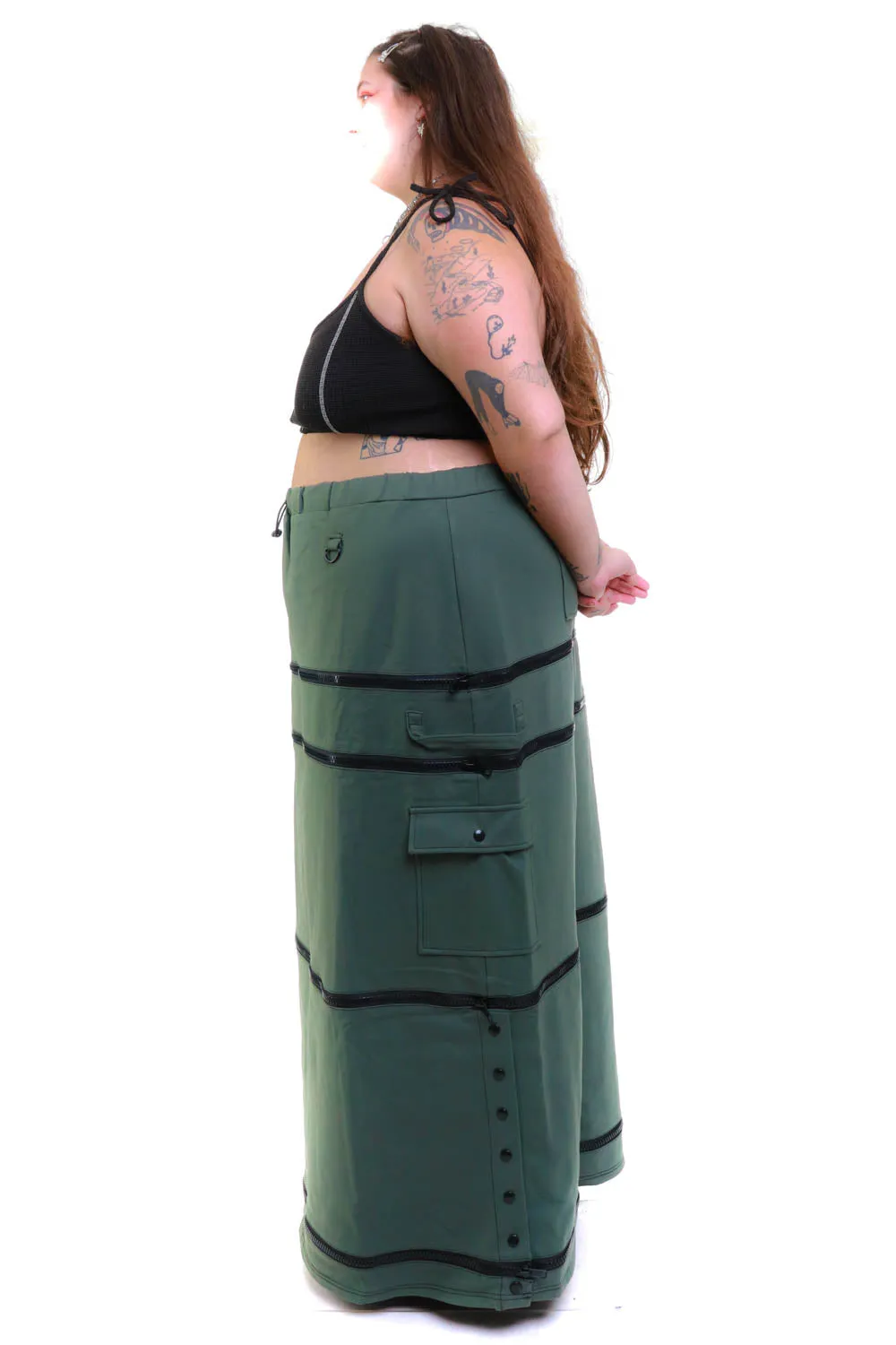 Olive Carmen 5-in-1 Convertible Cargo Skirt