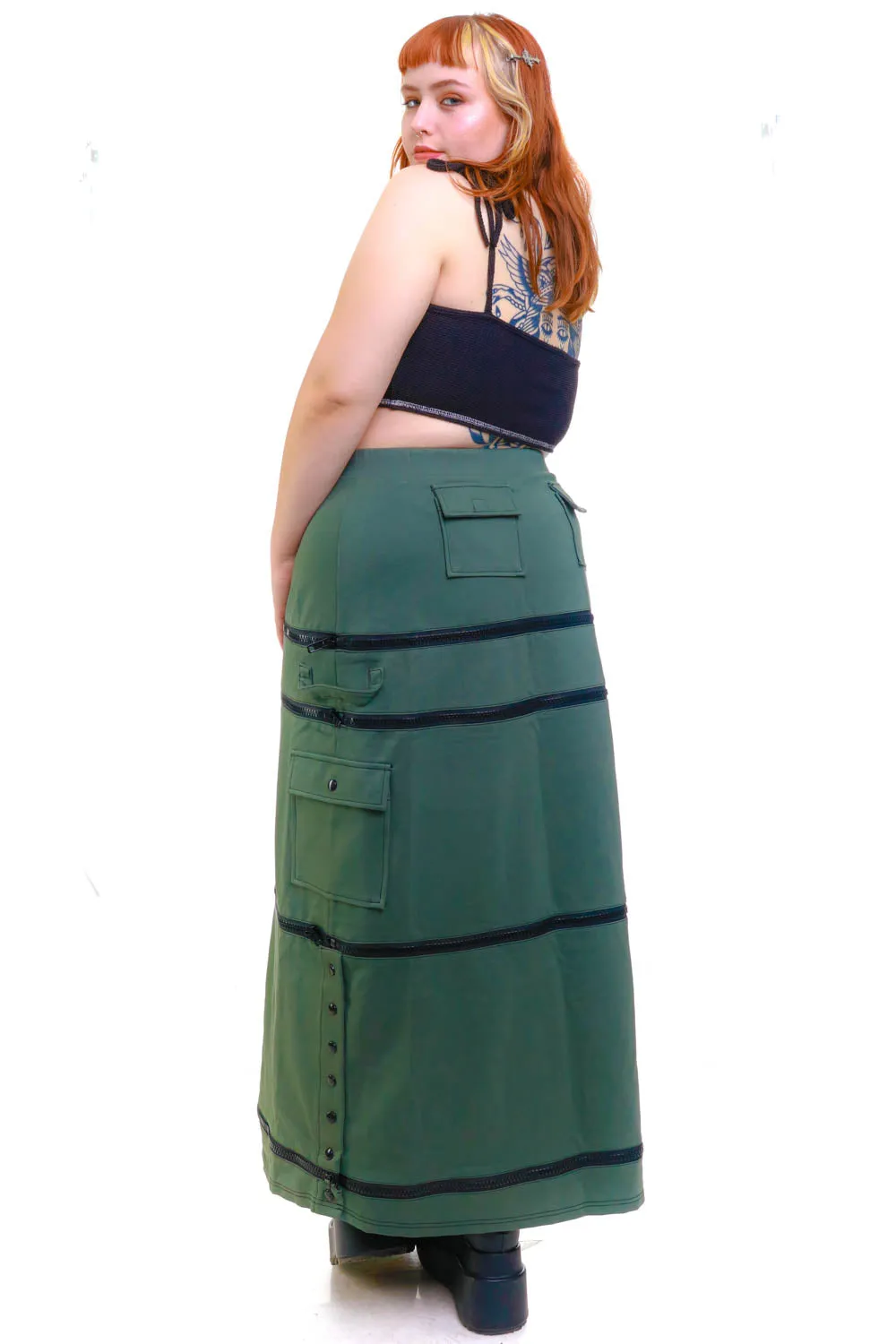 Olive Carmen 5-in-1 Convertible Cargo Skirt