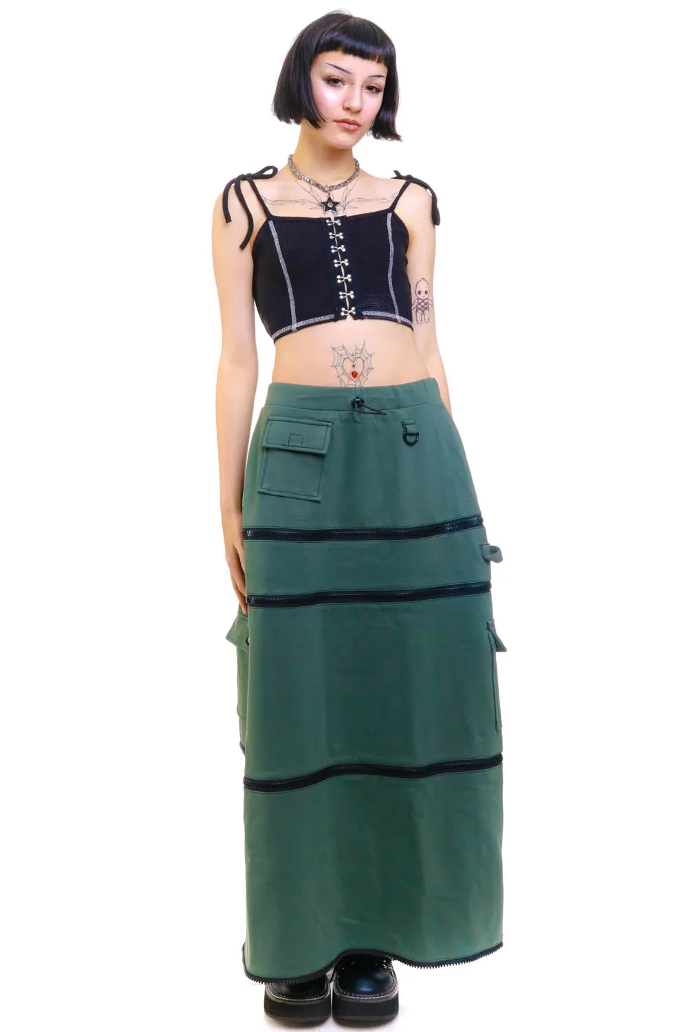 Olive Carmen 5-in-1 Convertible Cargo Skirt