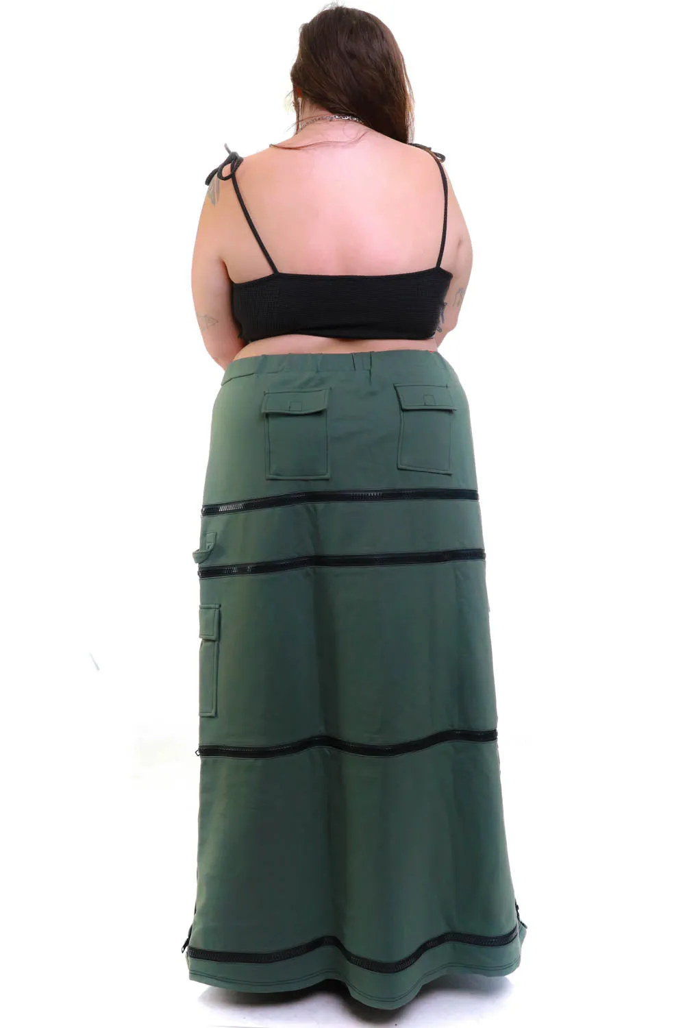 Olive Carmen 5-in-1 Convertible Cargo Skirt