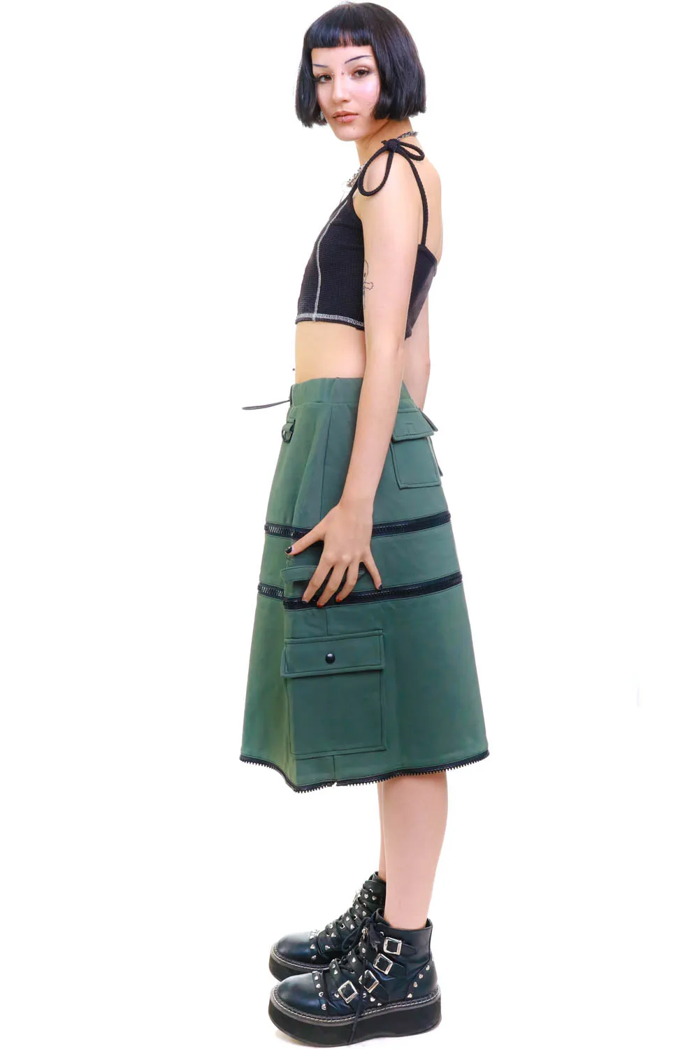 Olive Carmen 5-in-1 Convertible Cargo Skirt