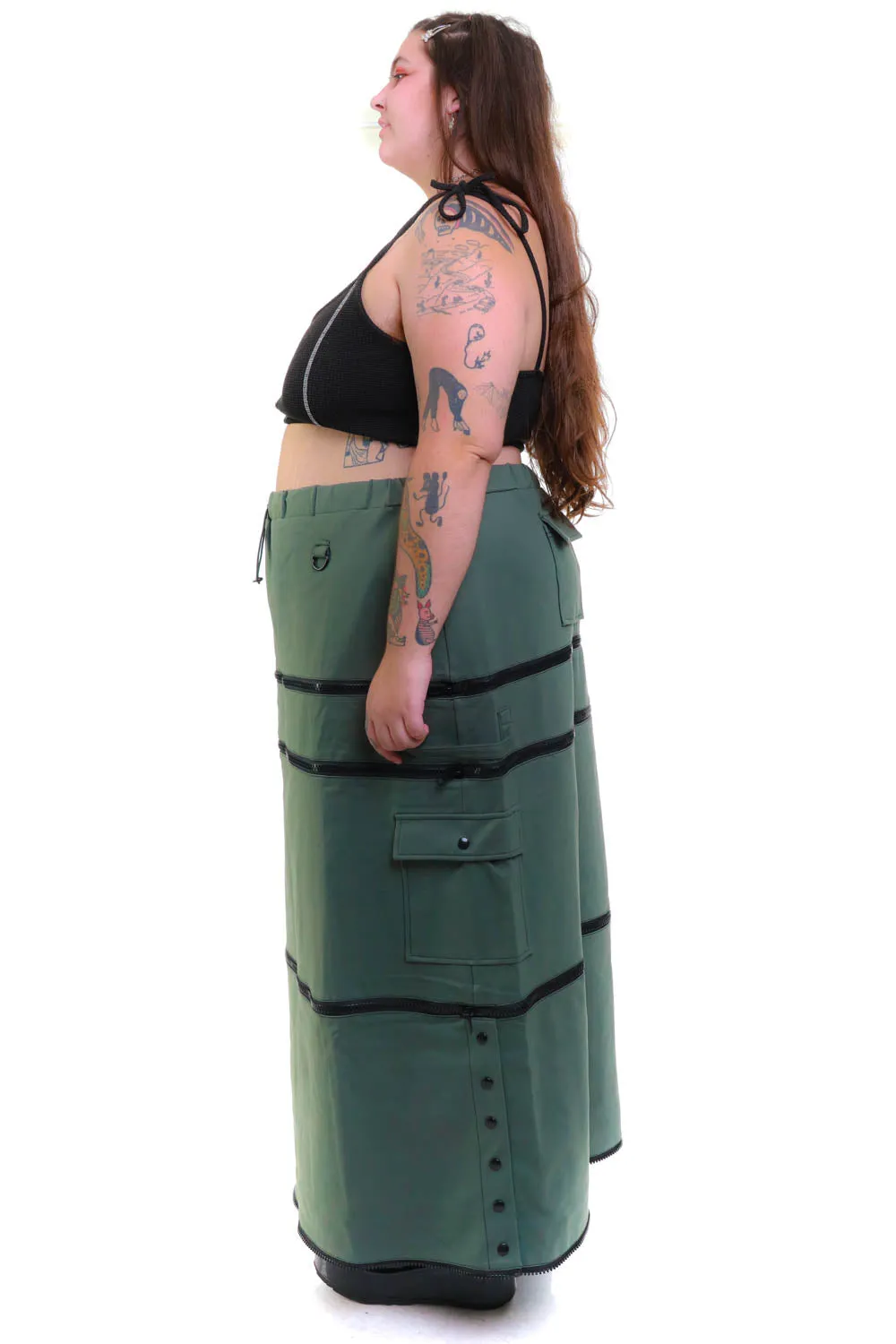 Olive Carmen 5-in-1 Convertible Cargo Skirt