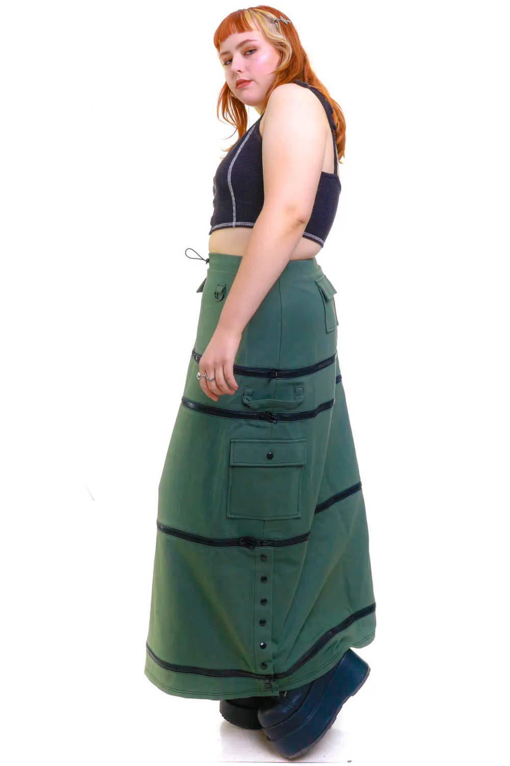 Olive Carmen 5-in-1 Convertible Cargo Skirt