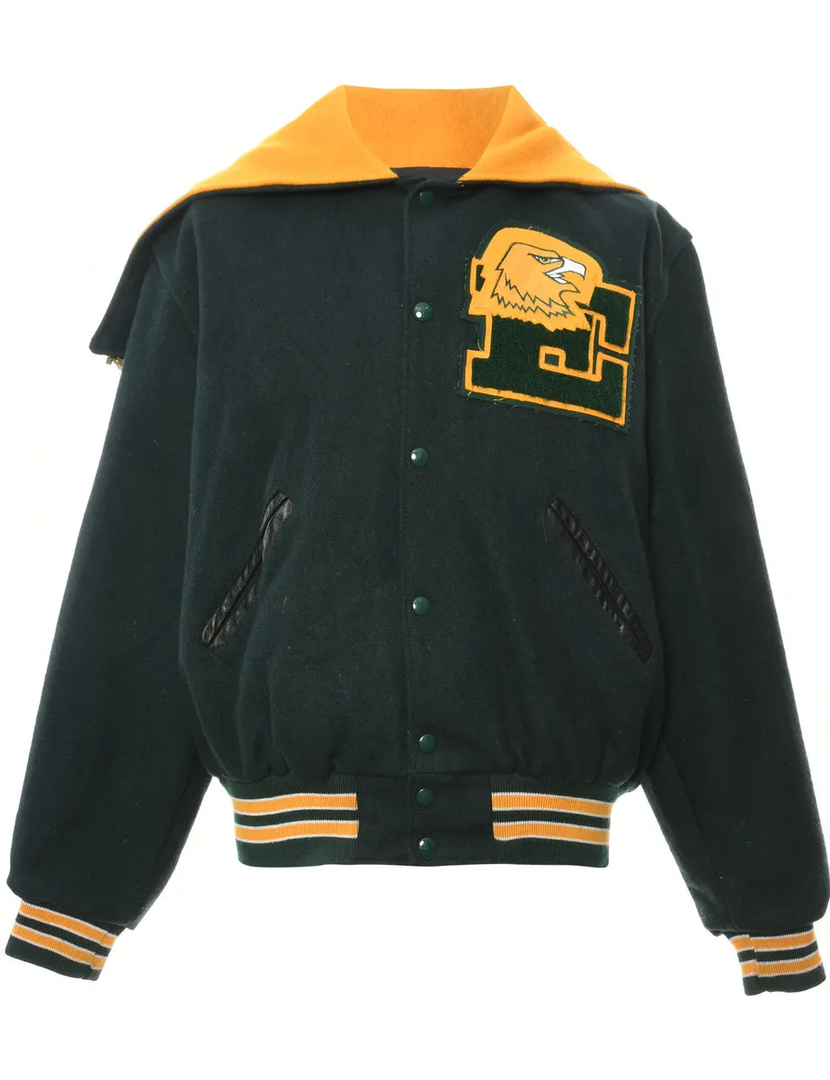 Patchwork Dark Green Team Jacket - M