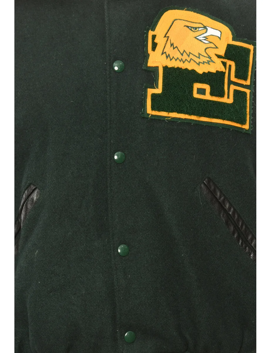 Patchwork Dark Green Team Jacket - M