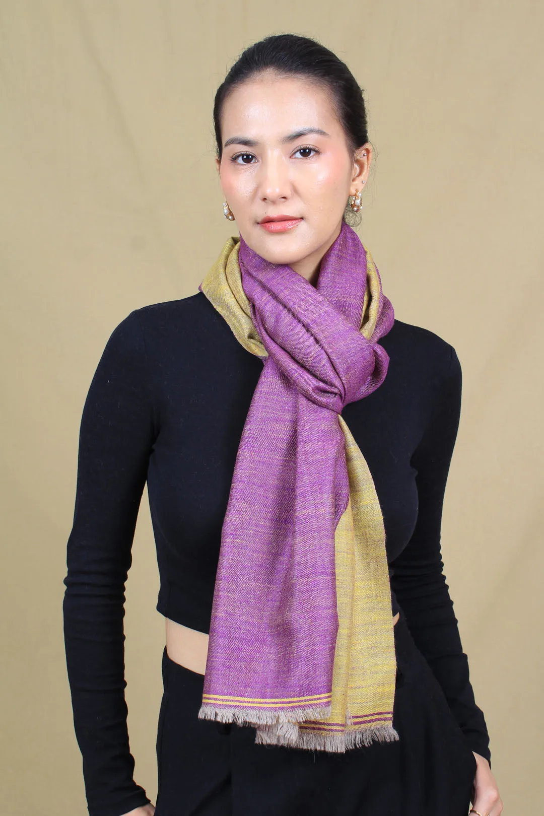 Samaa Reversible Cashmere Shawl