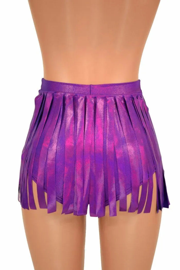 Siren Gladiator Shorts in Grape Holo