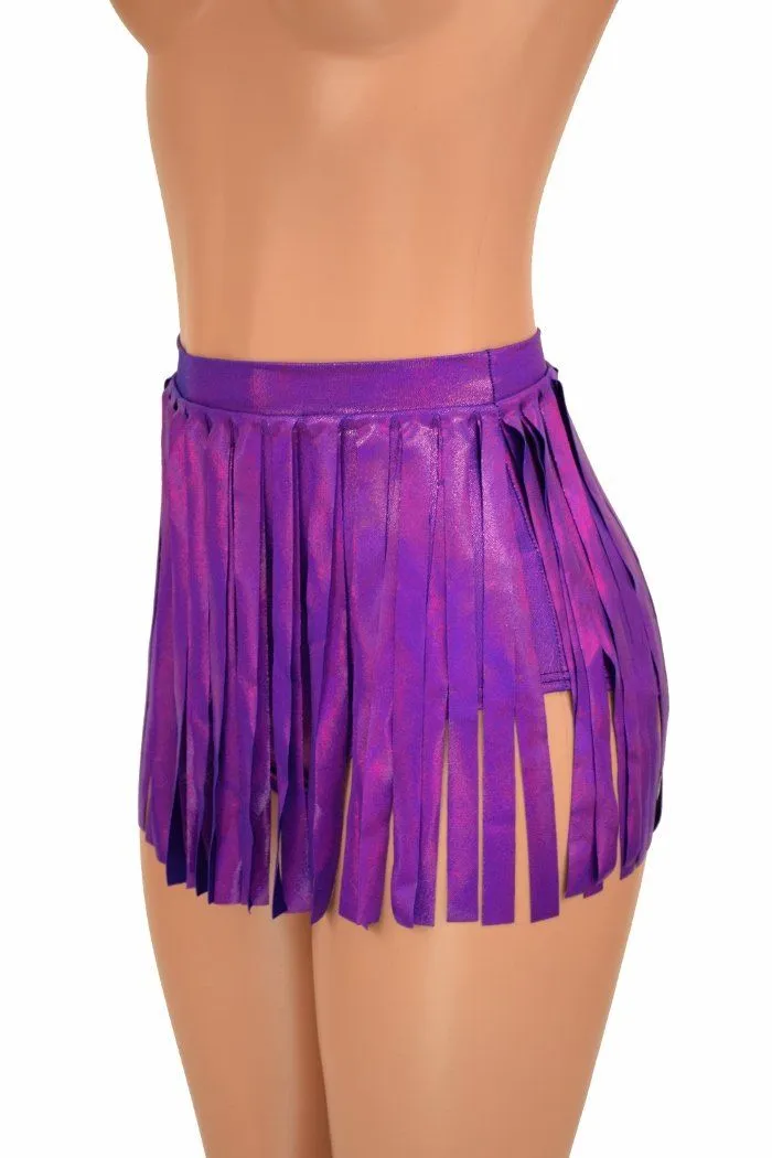 Siren Gladiator Shorts in Grape Holo