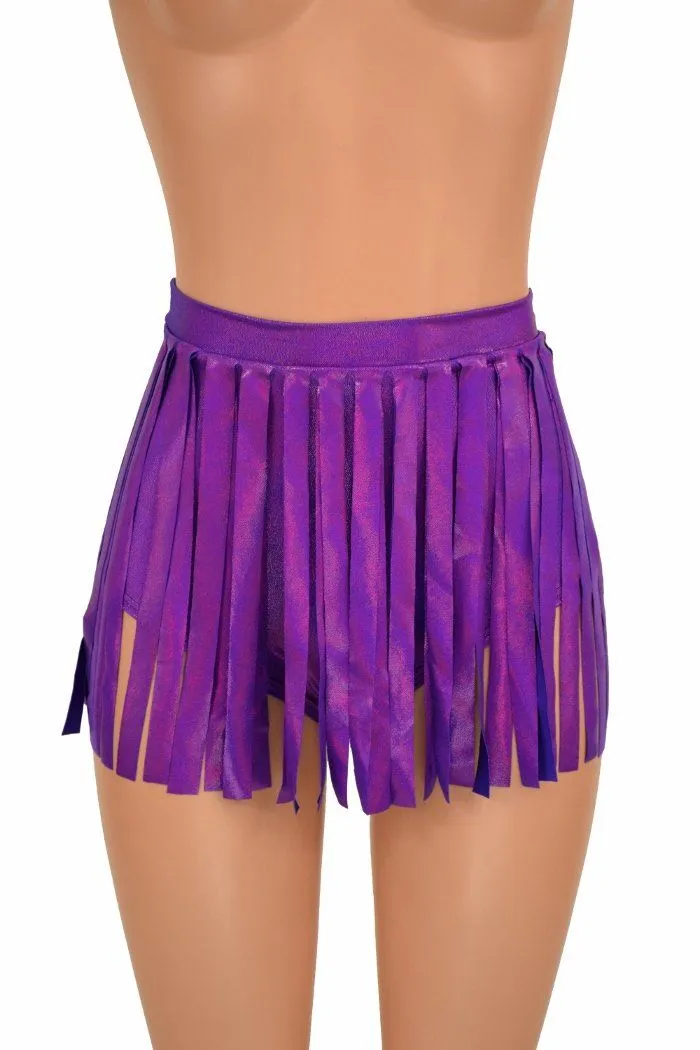 Siren Gladiator Shorts in Grape Holo