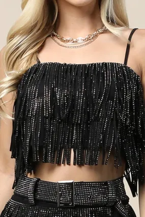 Stoned Fringe Crop Top