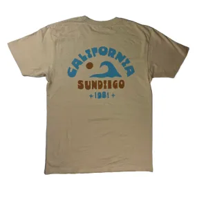 SunDiego CALIFORNIA WAVE T-Shirt - Sand