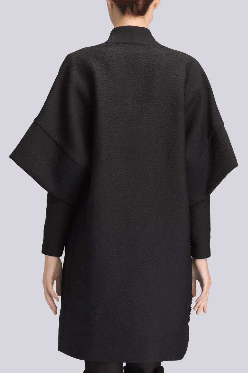 Textured Cloque Caftan Coat