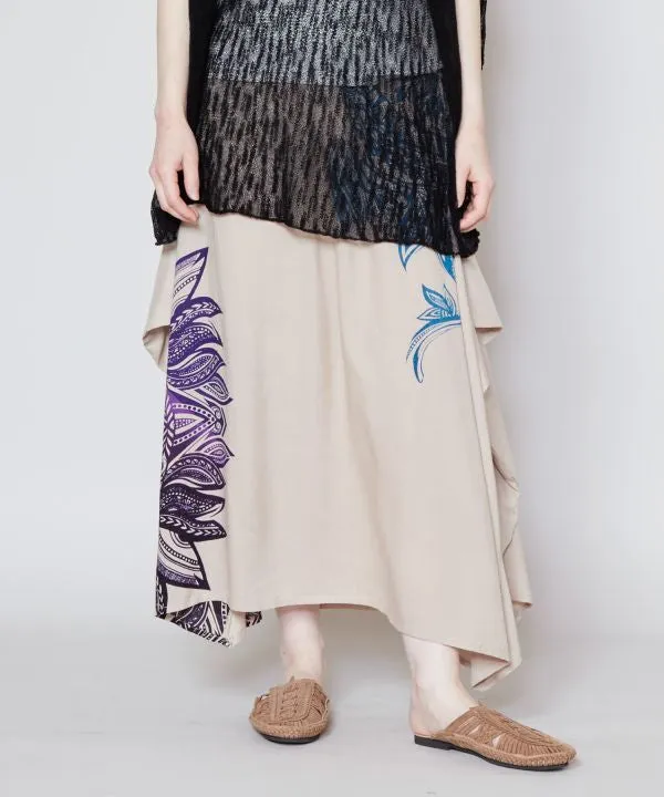 Tribal Flower Long Skirt