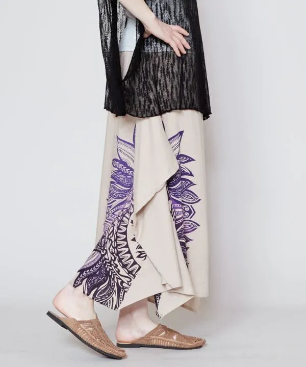 Tribal Flower Long Skirt