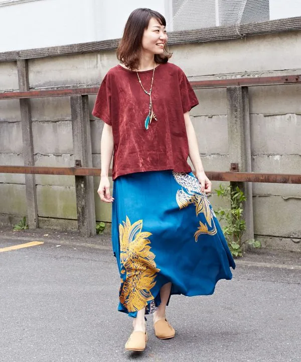 Tribal Flower Long Skirt