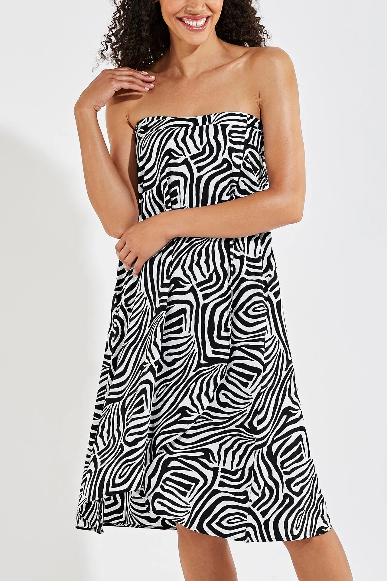 Women's Isla Convertible Wrap | Black/White Mara Abstract Print