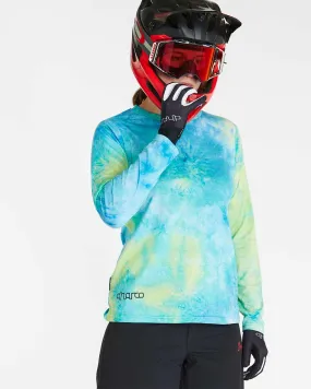 Womens Long Sleeve Tech Tee | Tie Dye