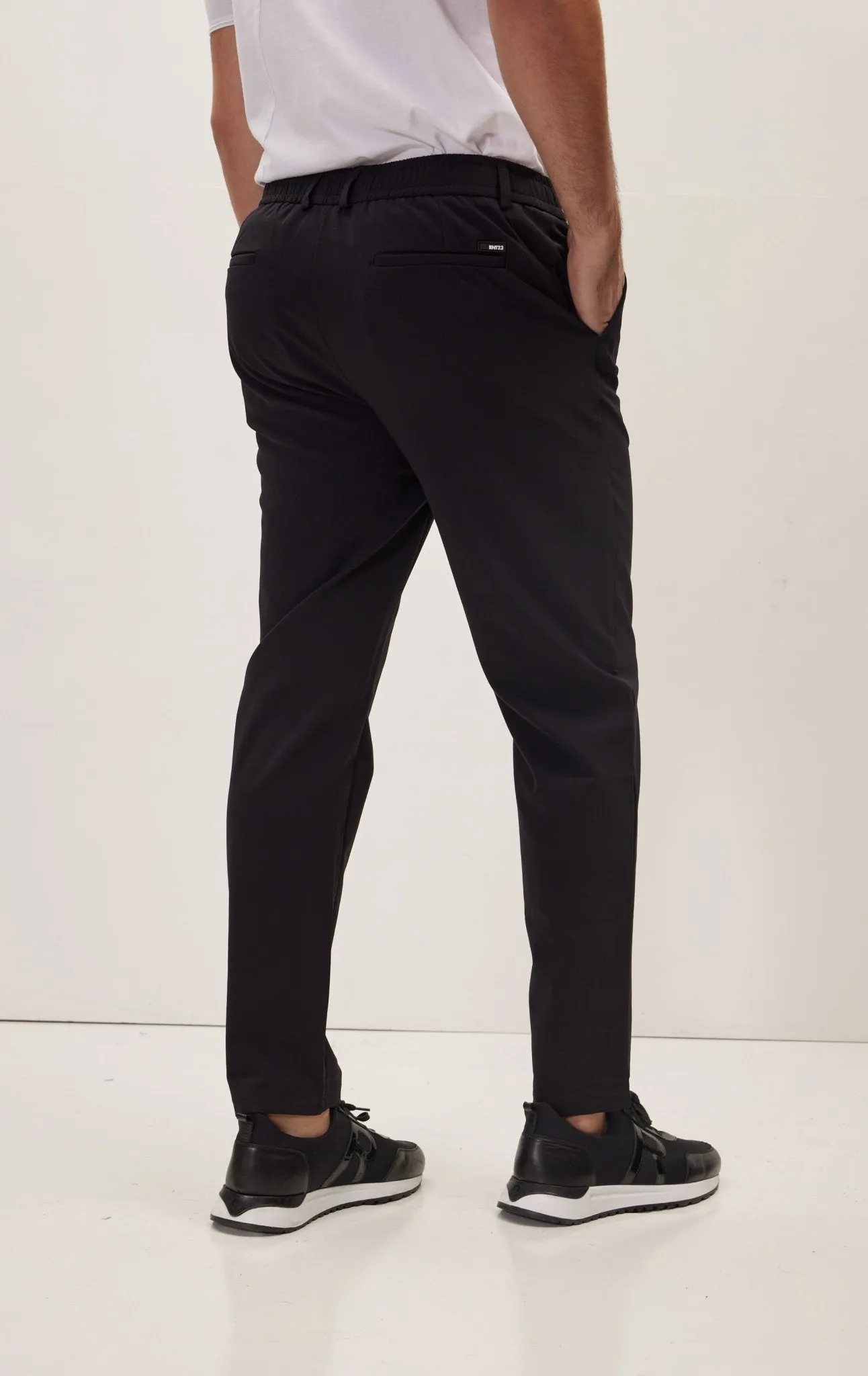 Wrinkle Free Tapered Travel Pants - Black